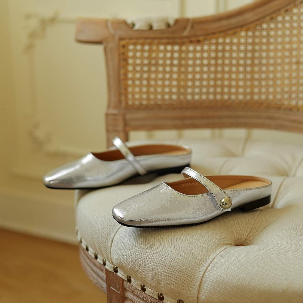 Elegant Silver Women's Mules